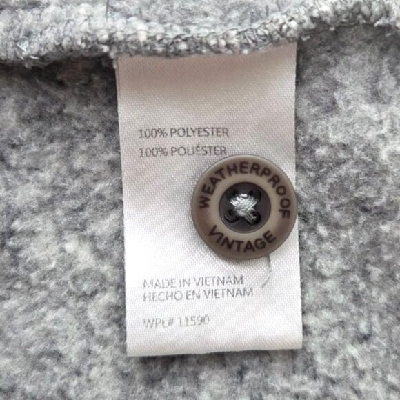 Weatherproof Vintage Heather Gray Button Neck Polyester Sweater S - Picture 8 of 8